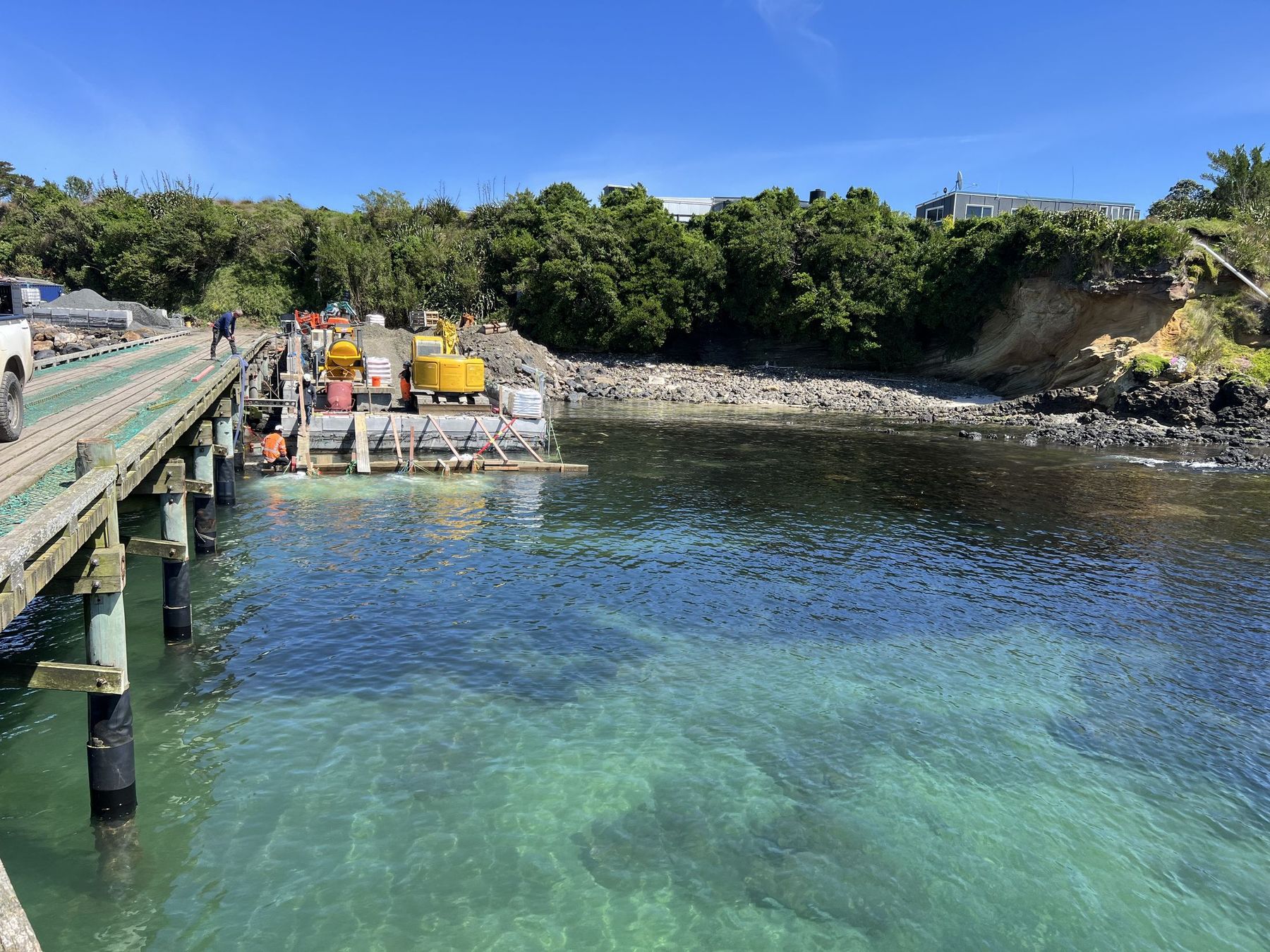 Interbloc® Delivers a Rock-Anchored Marine Ramp in One of the Most Remote Locations Imaginable