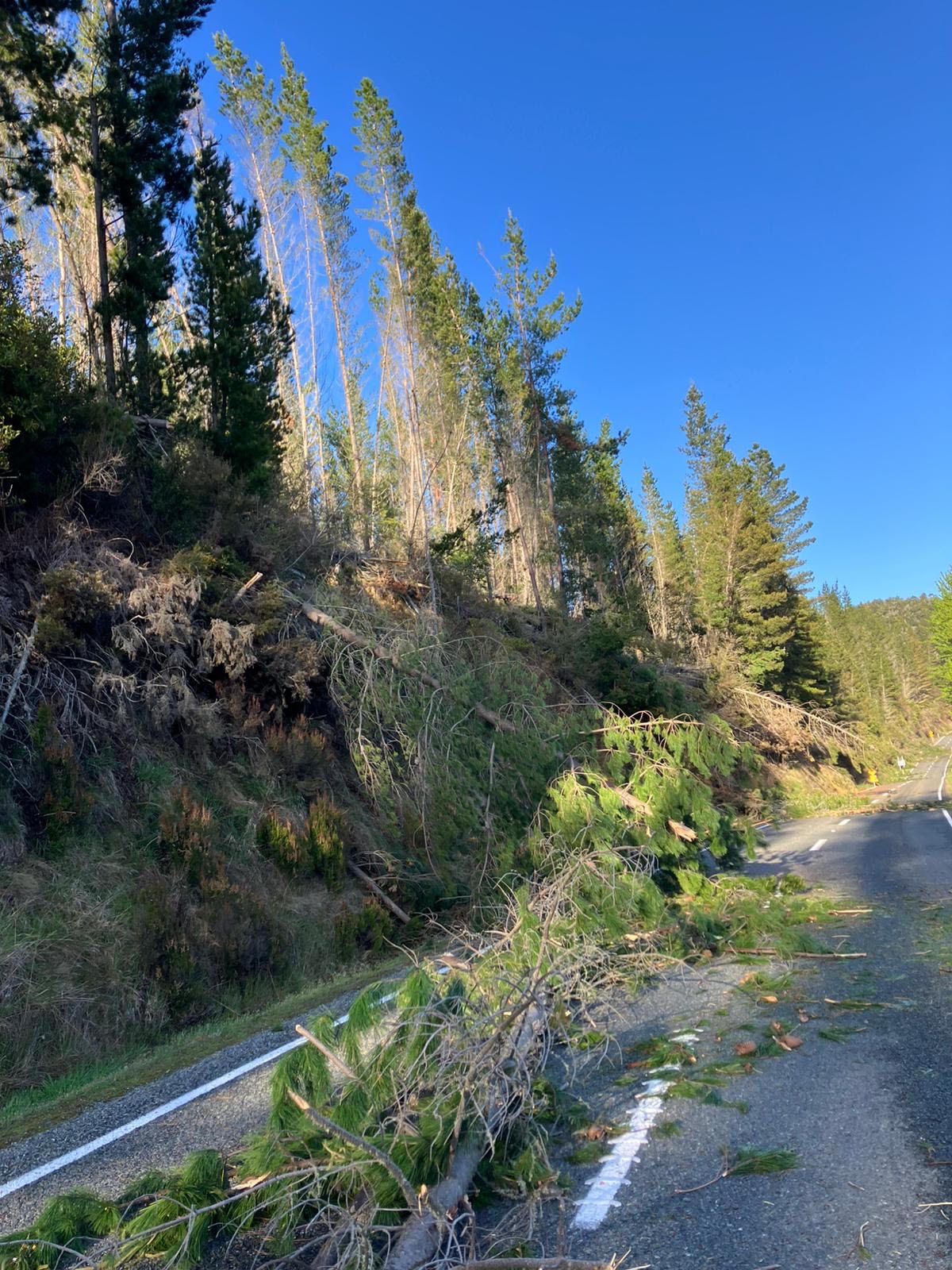 Storm damage along the State Highway 6 corridor near Coal Creek
