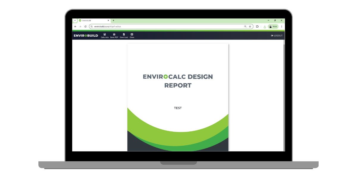 Envirocalc's 1 Click Design Report